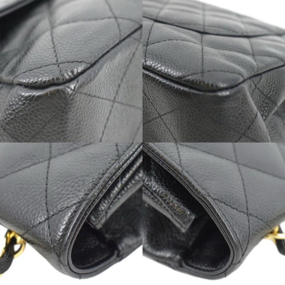 πβ¨ JUMBO β¨π CHANEL CAVIAR FLAP GOLD HARDWARE - Picture 9 of 15